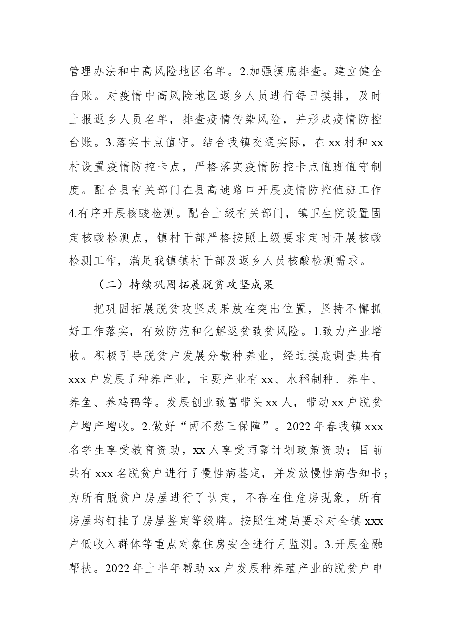 2022年上半年工作总结和下半年工作计划(镇乡).docx,第2页预览