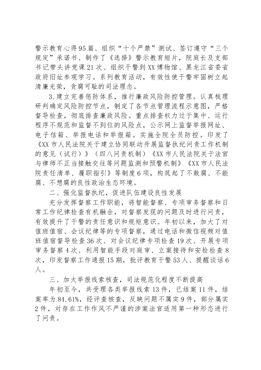 XX法院:2022年度督察工作总结.docx,第2页预览