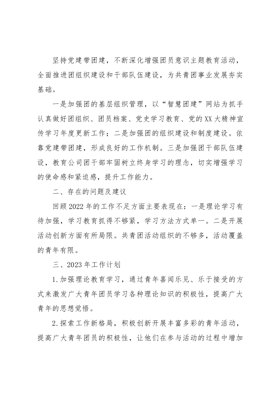 公司团委2022年工作总结及计划.docx,第3页预览