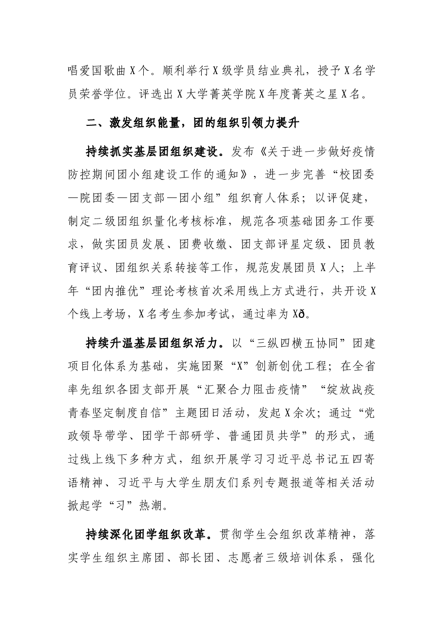 共青团大学委员会2021年上半年工作总结.docx,第3页预览