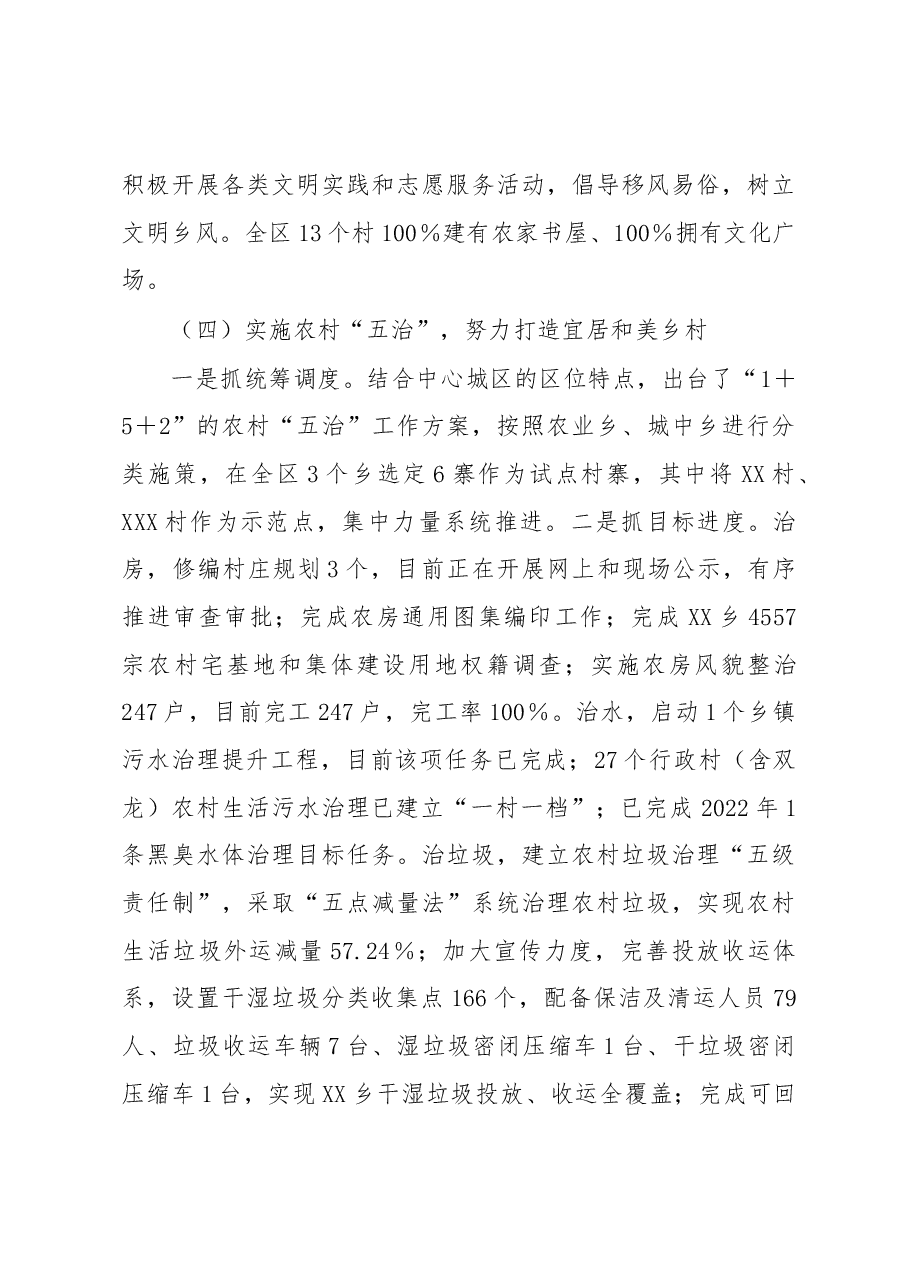 XX区2022年全面推进乡村振兴工作成效总结.docx,第4页预览