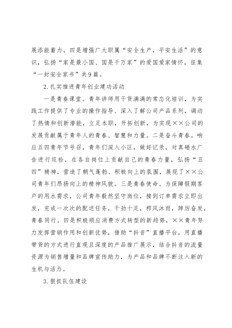 公司团委2022年工作总结及计划.docx,第2页预览