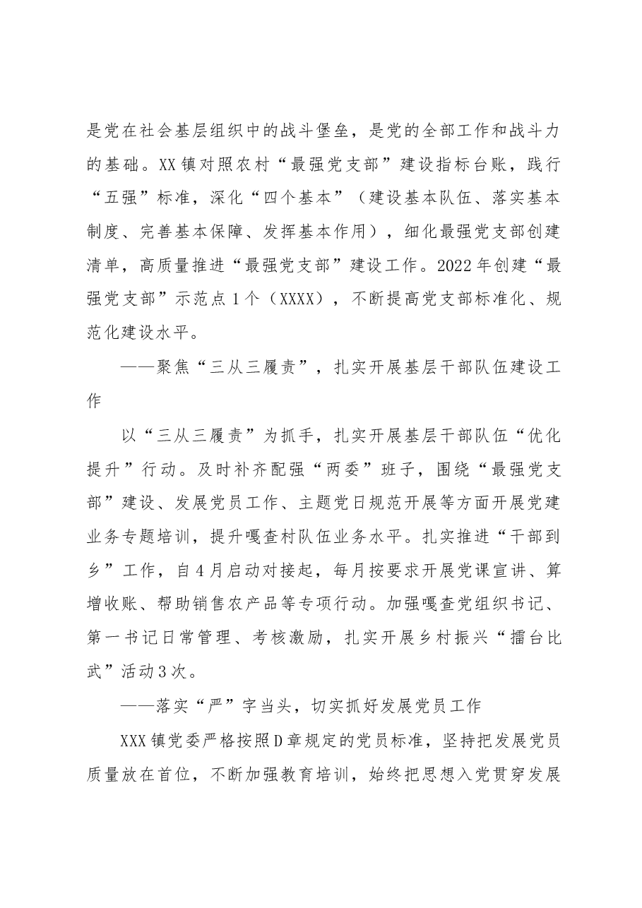 XX镇2022年基层党建工作总结.docx,第2页预览