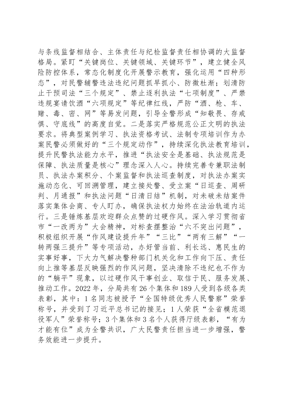 XX公安分局2022年工作总结及2023年工作计划.docx，第3页预览