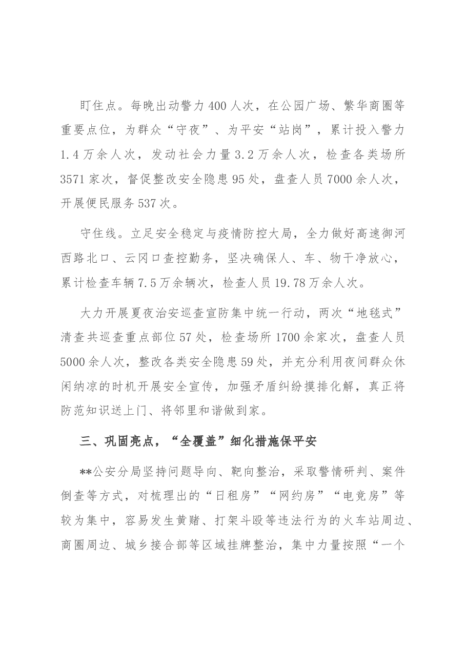 公安分局夏季治安行动工作总结.docx,第3页预览