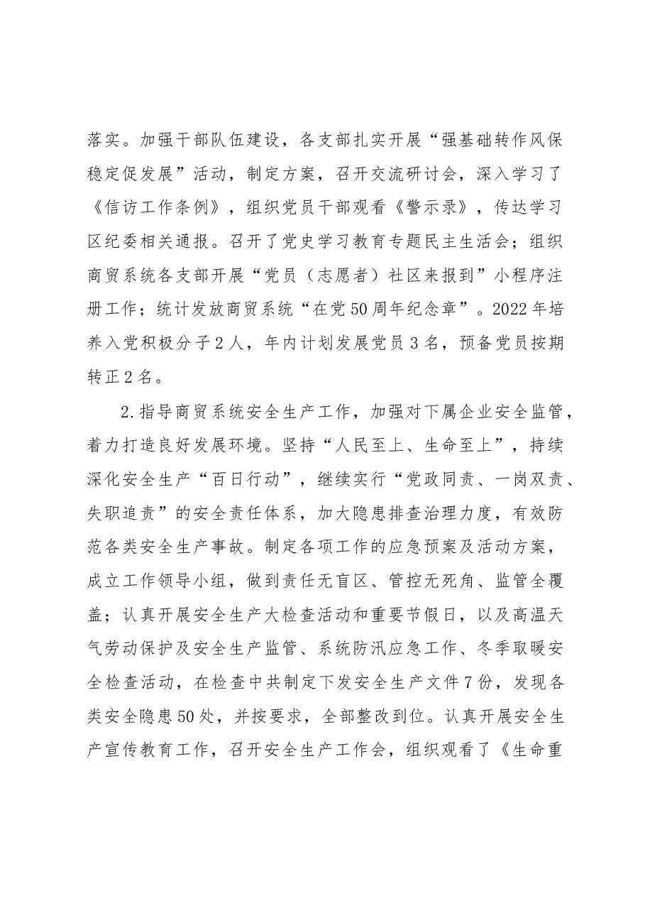 XX市XX区商业贸易总公司2022年工作总结及2023年工作计划.docx,第2页预览