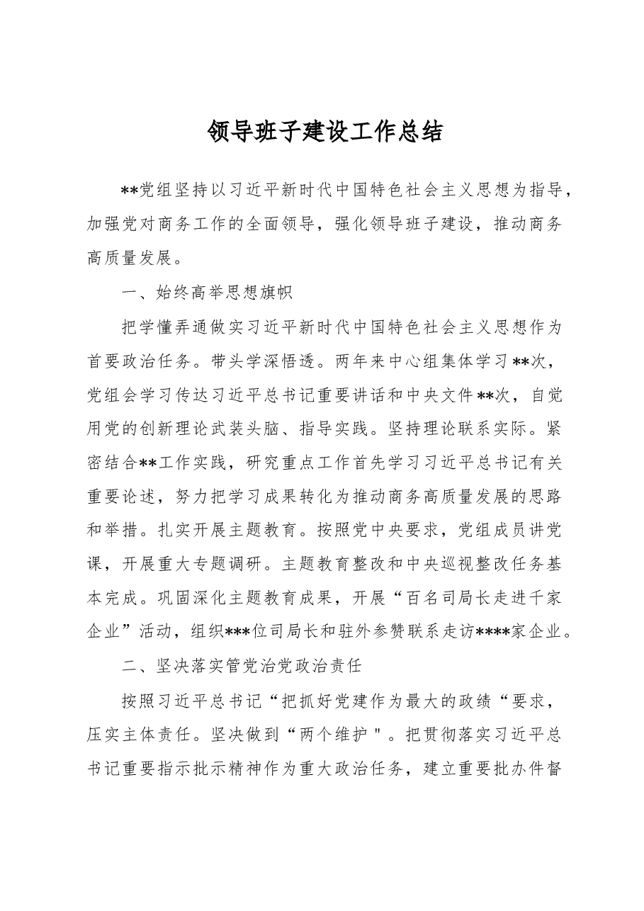 领导班子建设工作总结.docx，第1页预览