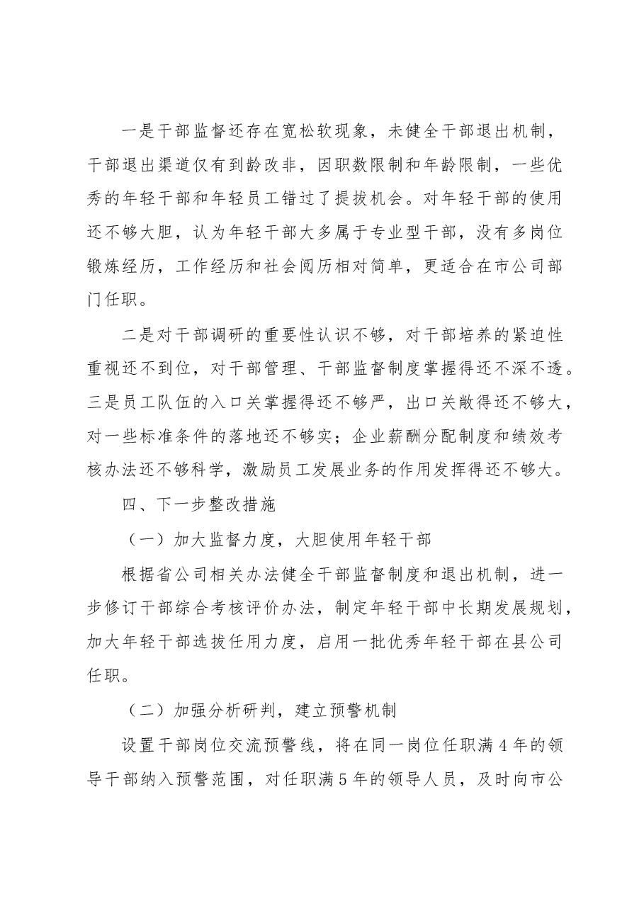 国有企业关于选人用人及人力资源工作的总结报告.docx,第3页预览