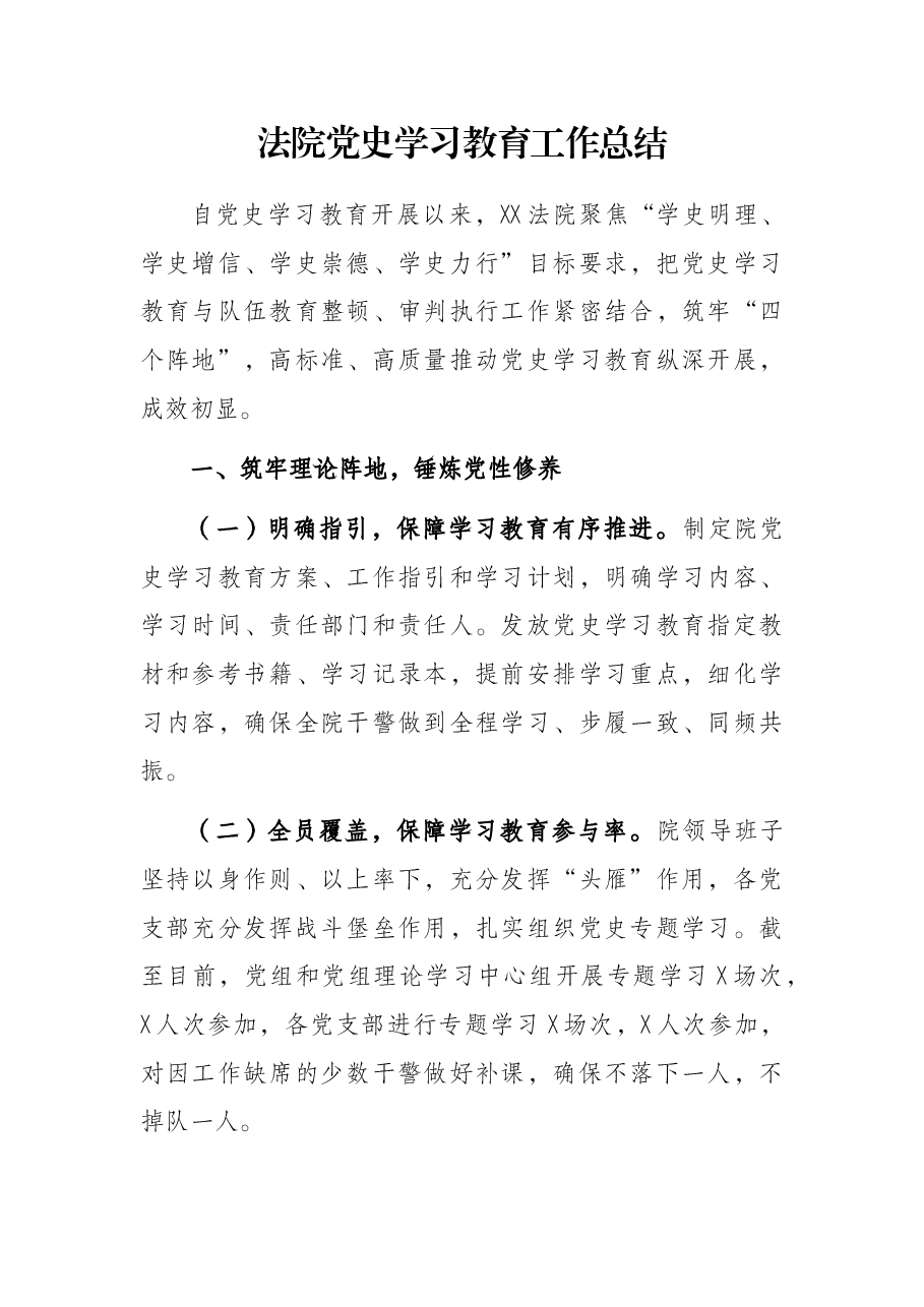 法院党史学习教育工作总结.docx,第1页预览