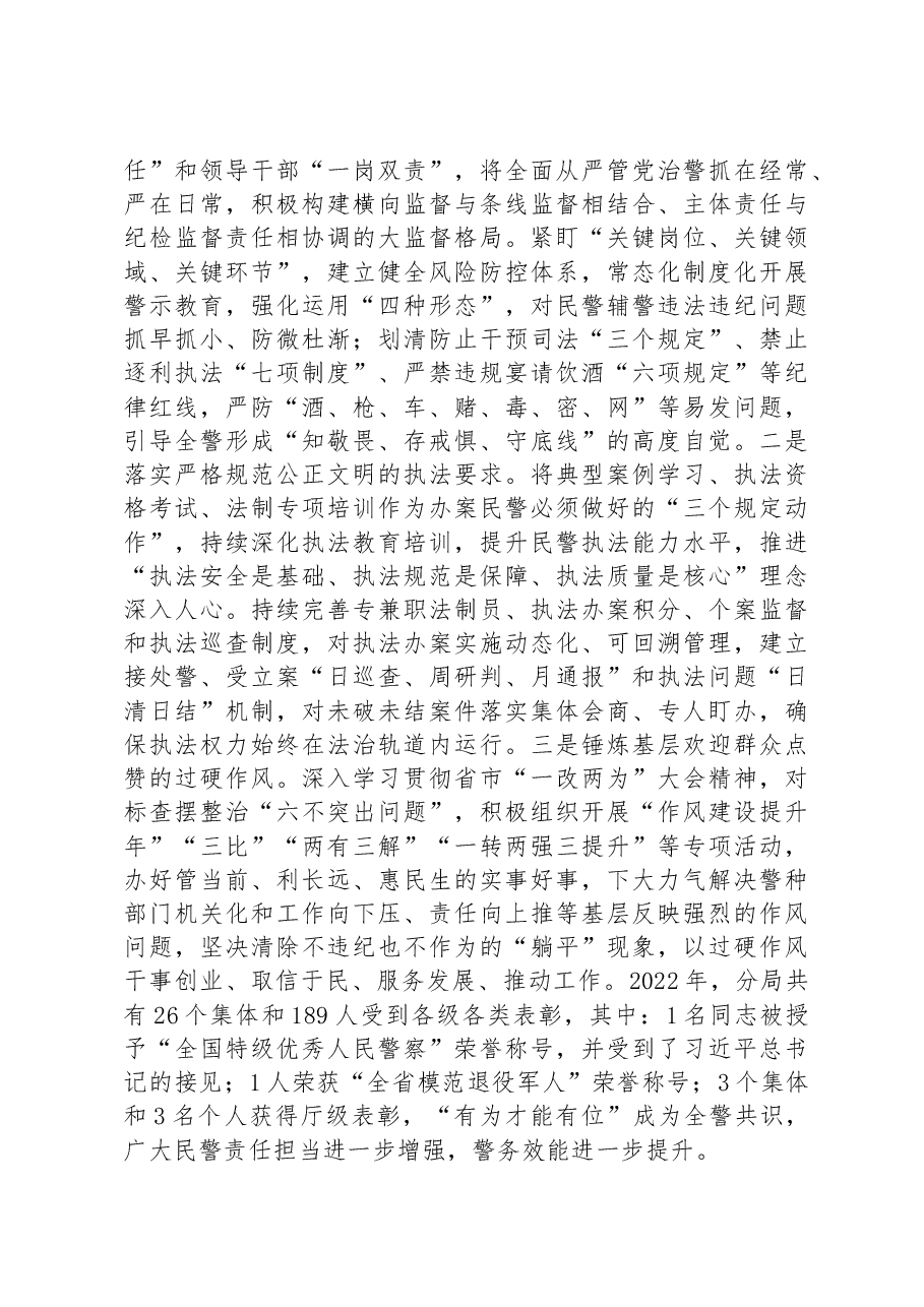 XX公安分局2022年工作总结+及2023年工作计划.docx，第3页预览