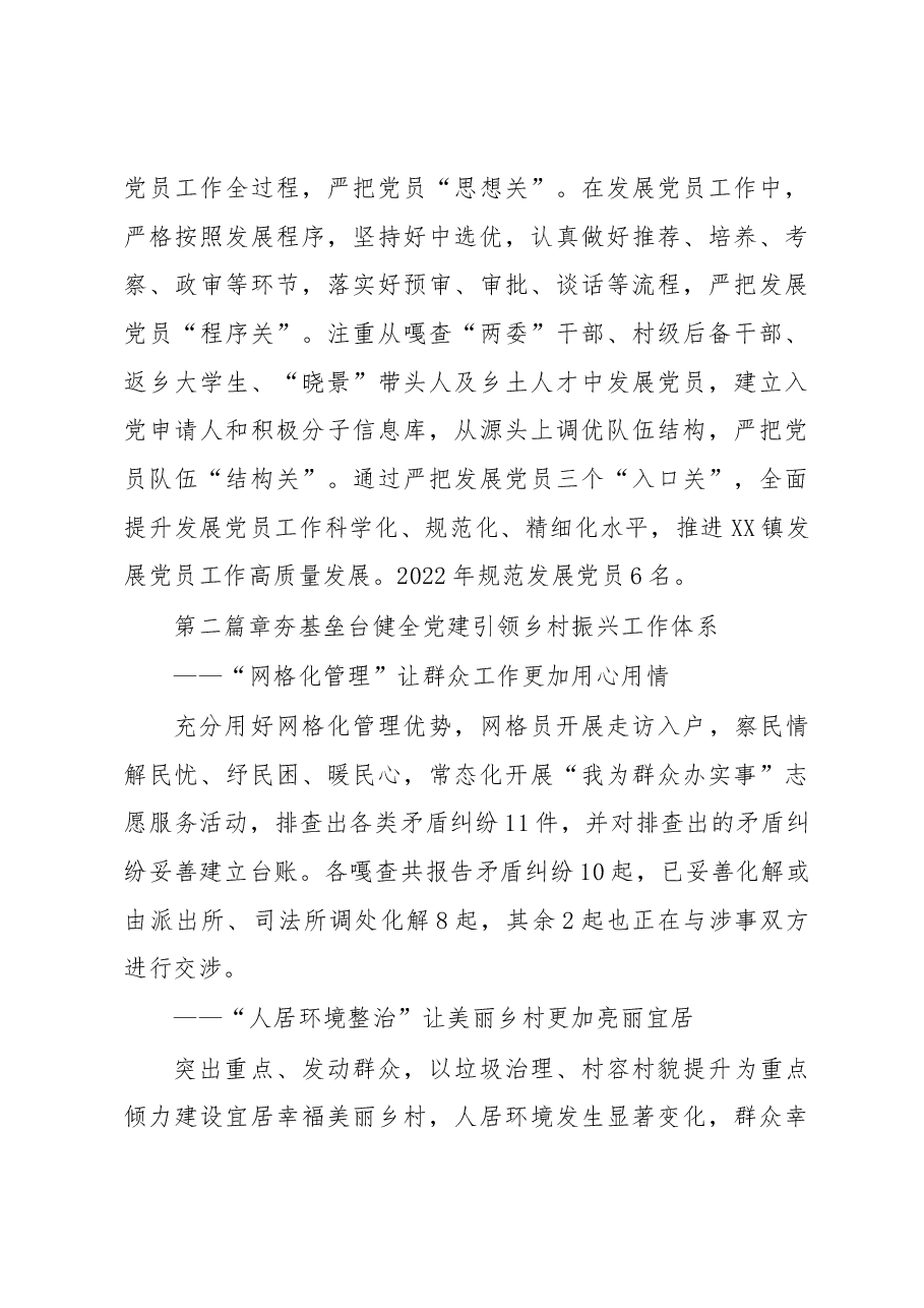 XX镇2022年基层党建工作总结.docx,第3页预览