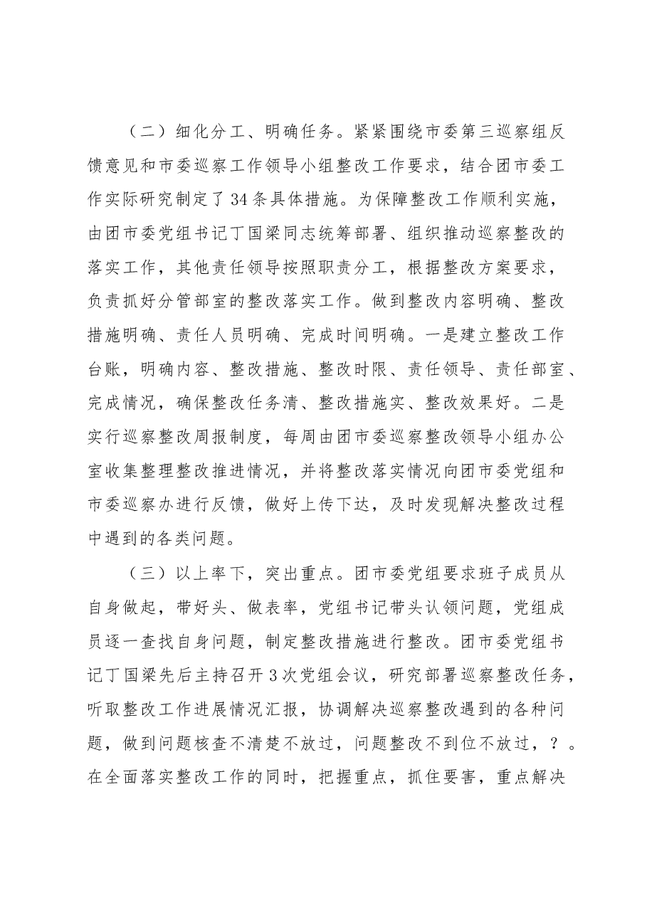 中共共青团濮阳市委党组关于巡察整改情况的通报.docx,第2页预览