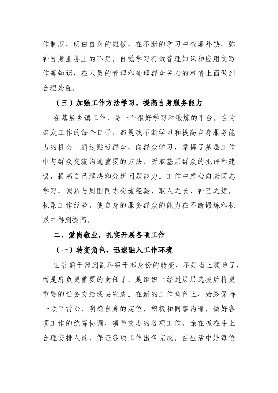乡镇副科级干部年度个人思想工作总结.docx,第3页预览