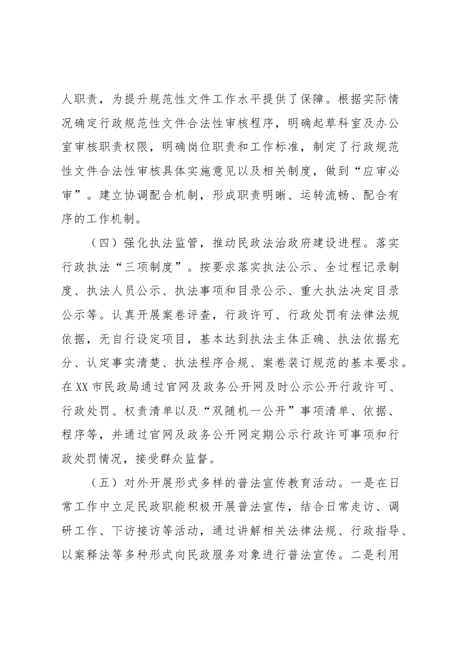 市民政局2022年法治政府建设工作总结及2023年重点工作安排.docx,第3页预览