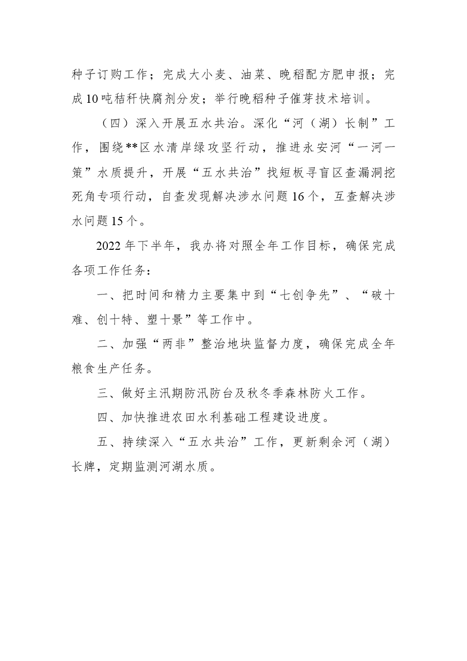 镇农办2022年上半年工作总结以及下半年工作计划.docx,第4页预览