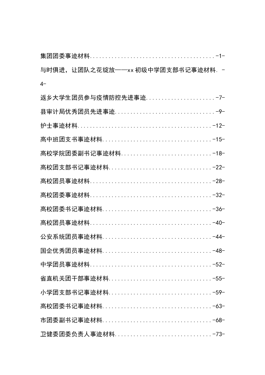 (48篇)团委团员先进事迹汇编专辑.docx,第1页预览