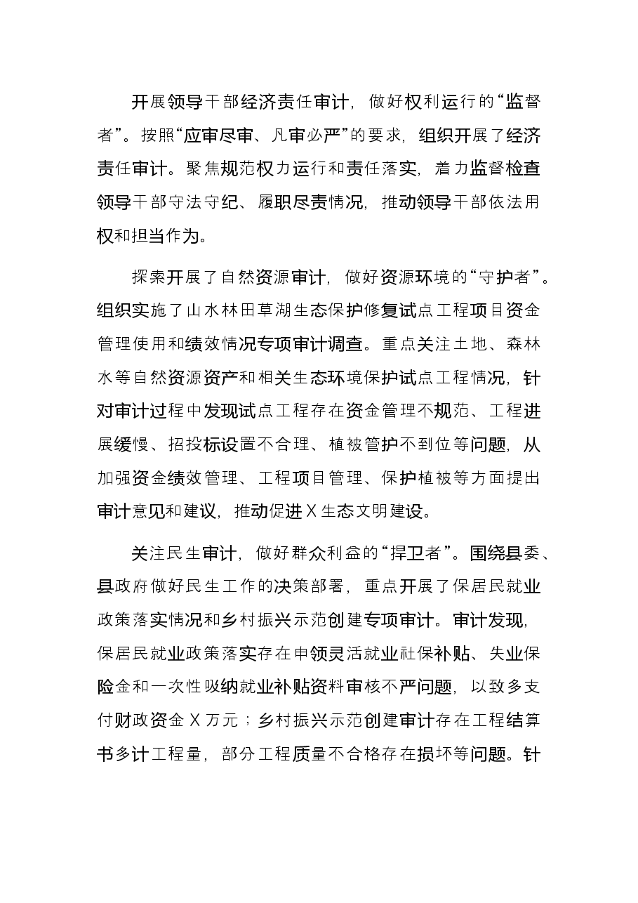 县审计局2021年度工作总结.docx,第4页预览