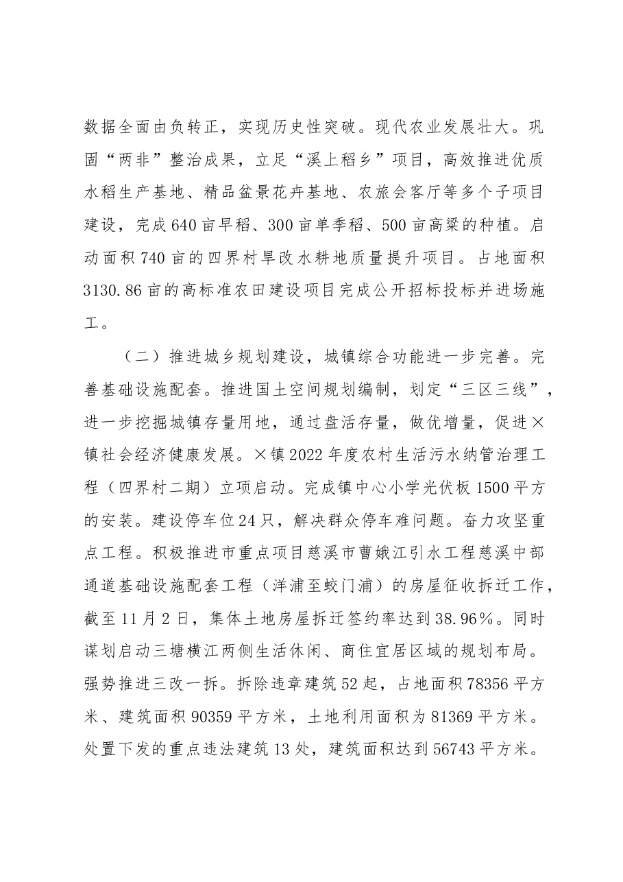 镇2022年工作总结及2023年工作思路.docx,第2页预览