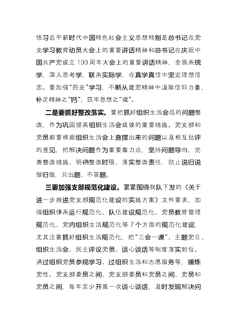 书记在2021年党史学习教育专题组织生活会总结发言.docx,第2页预览