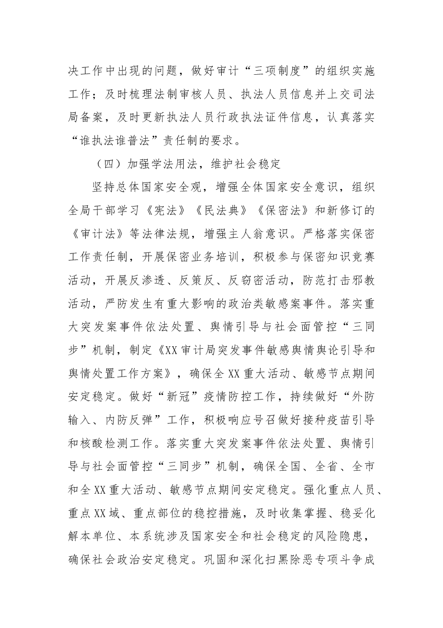审计局2022年法治政府建设工作总结.docx,第4页预览