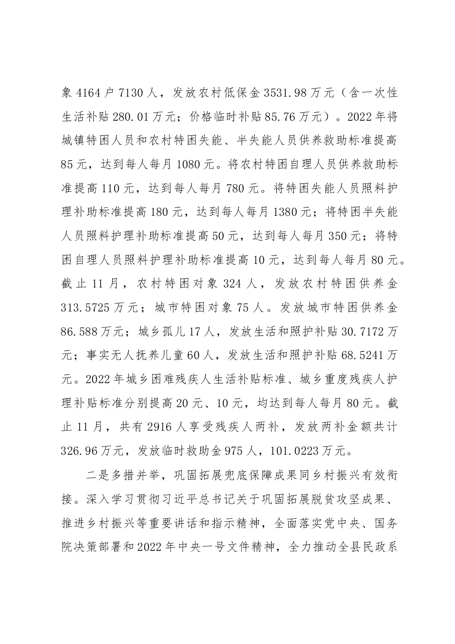 县民政局2022年工作总结及2023年工作计划.docx,第2页预览