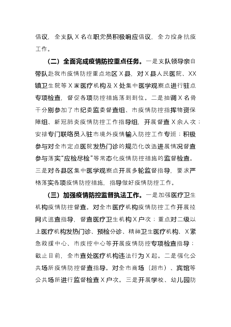 卫生健康综合监督执法支队工作总结及X年工作计划.docx,第2页预览