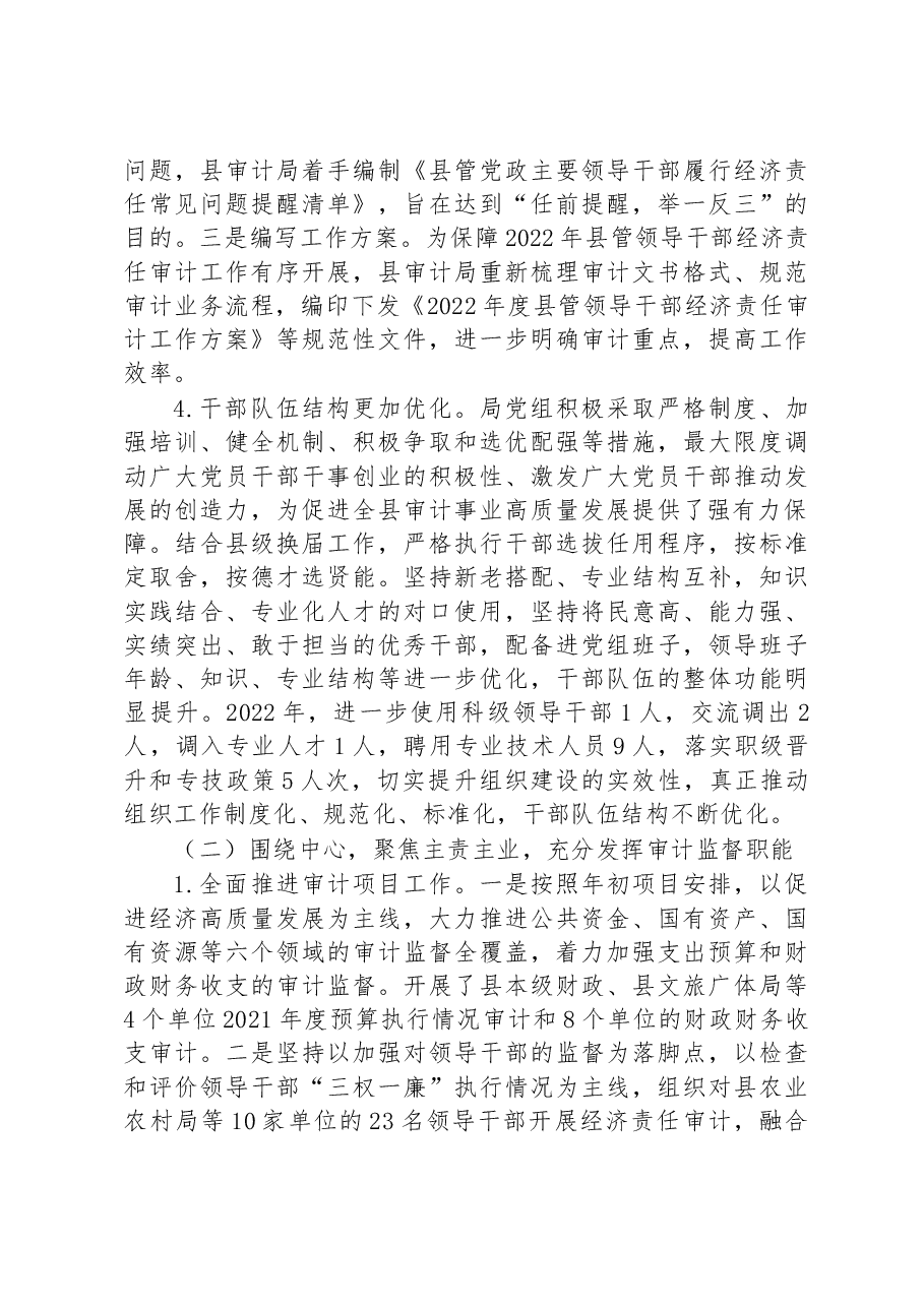 县审计局2022年工作总结及2023年工作计划.docx,第3页预览