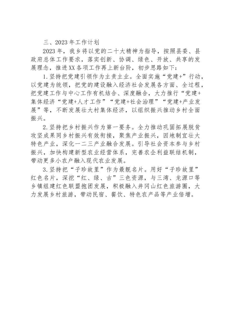 乡2022年度工作总结和2023年工作思路.docx,第4页预览