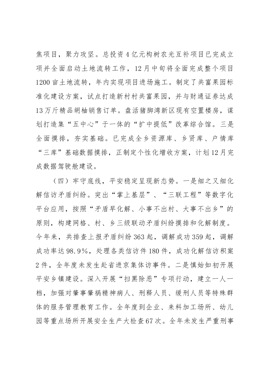 乡2022年下半年工作总结和2023年工作思路.docx,第3页预览