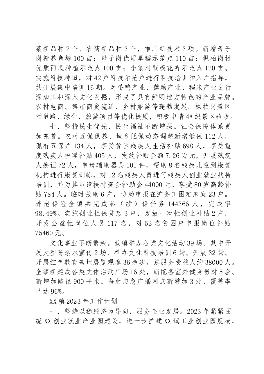 镇2022年工作总结和2023年工作计划.docx,第4页预览
