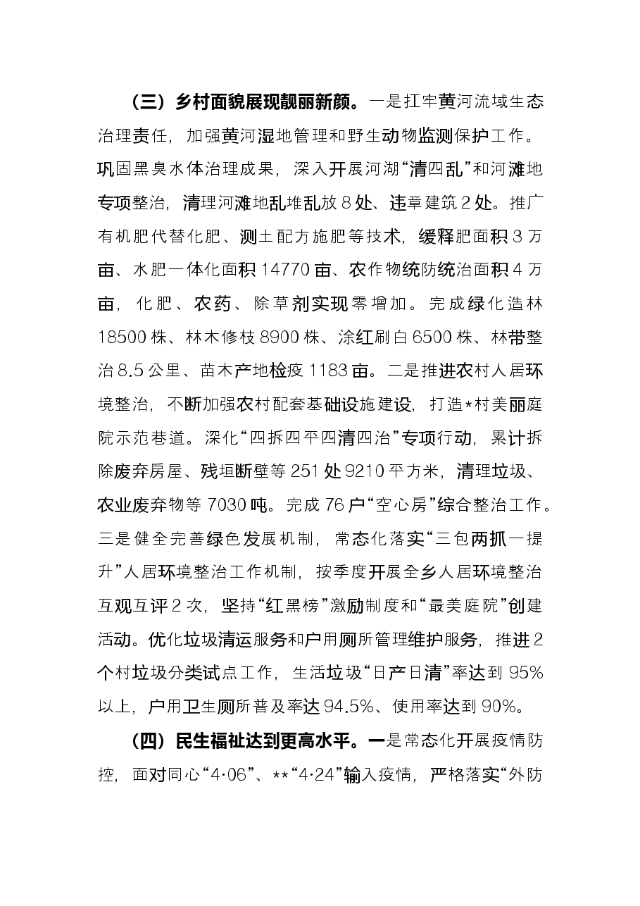 乡2022年上半年工作总结暨下半年工作计划.docx,第3页预览