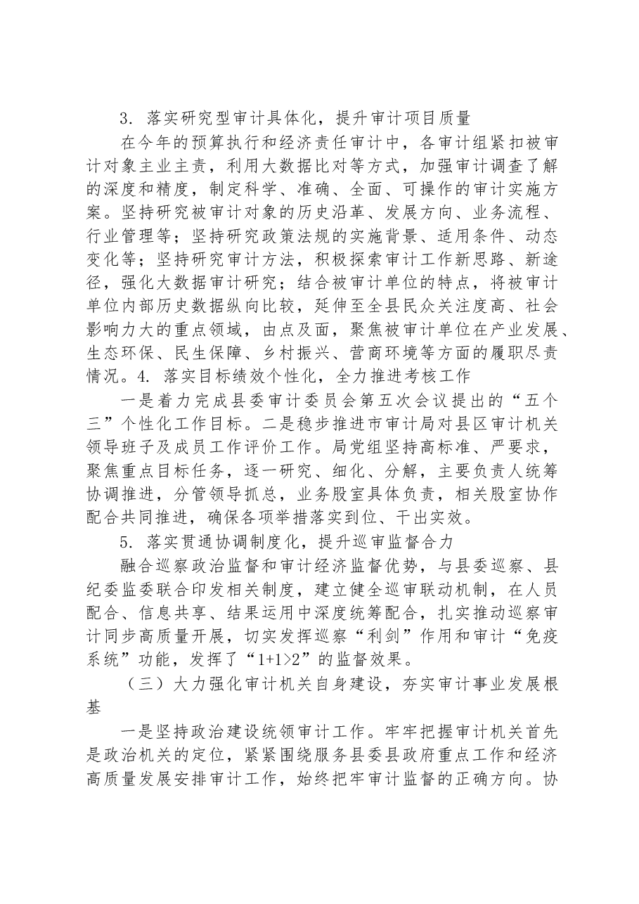 县审计局2022年工作总结和2023年工作安排.docx,第3页预览