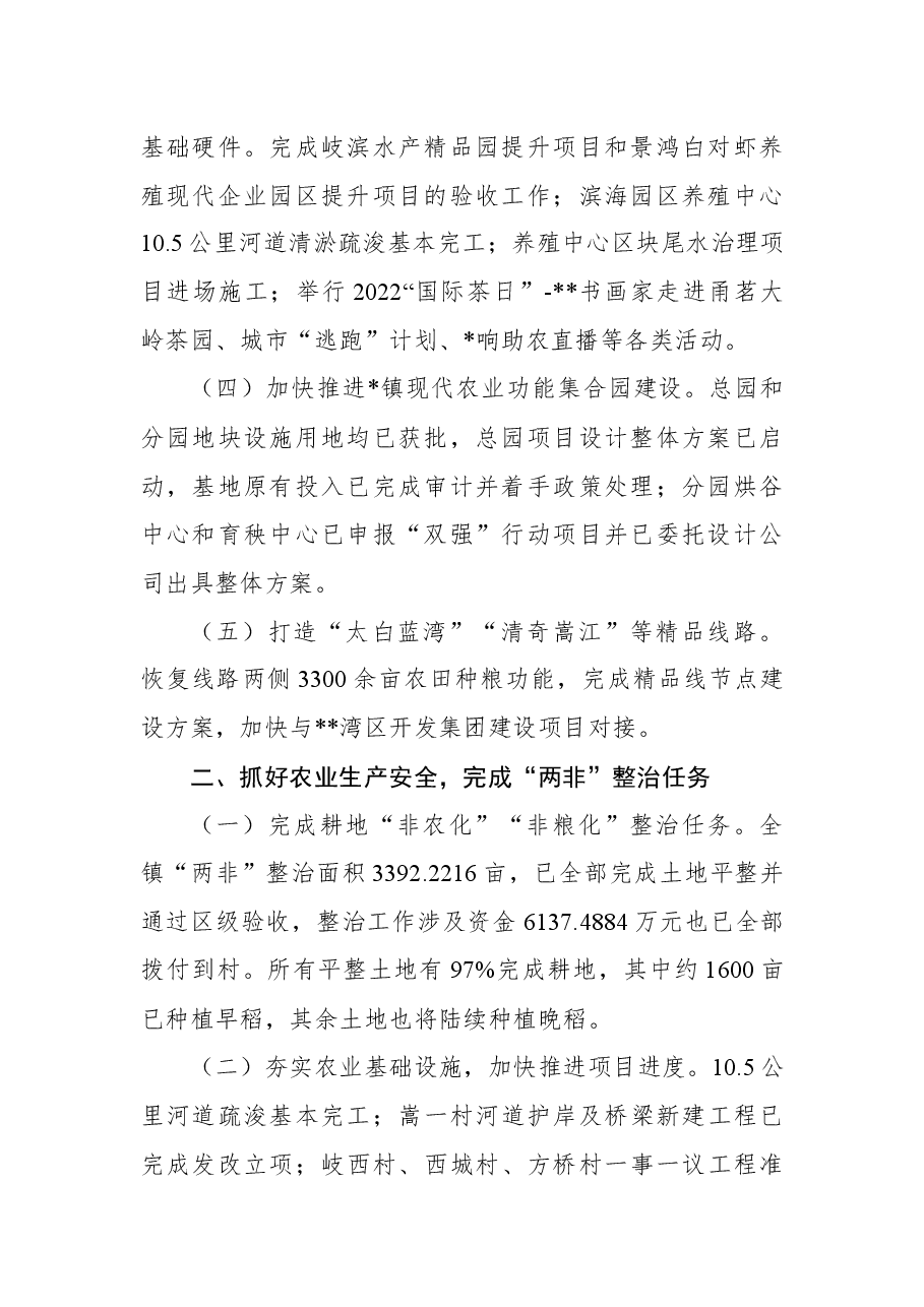 镇农办2022年上半年工作总结以及下半年工作计划.docx,第2页预览