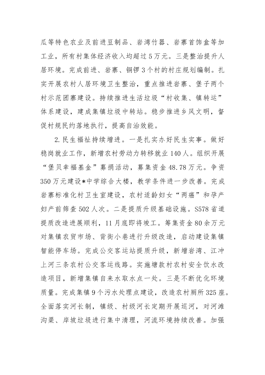 镇2022年政府工作总结.docx,第2页预览