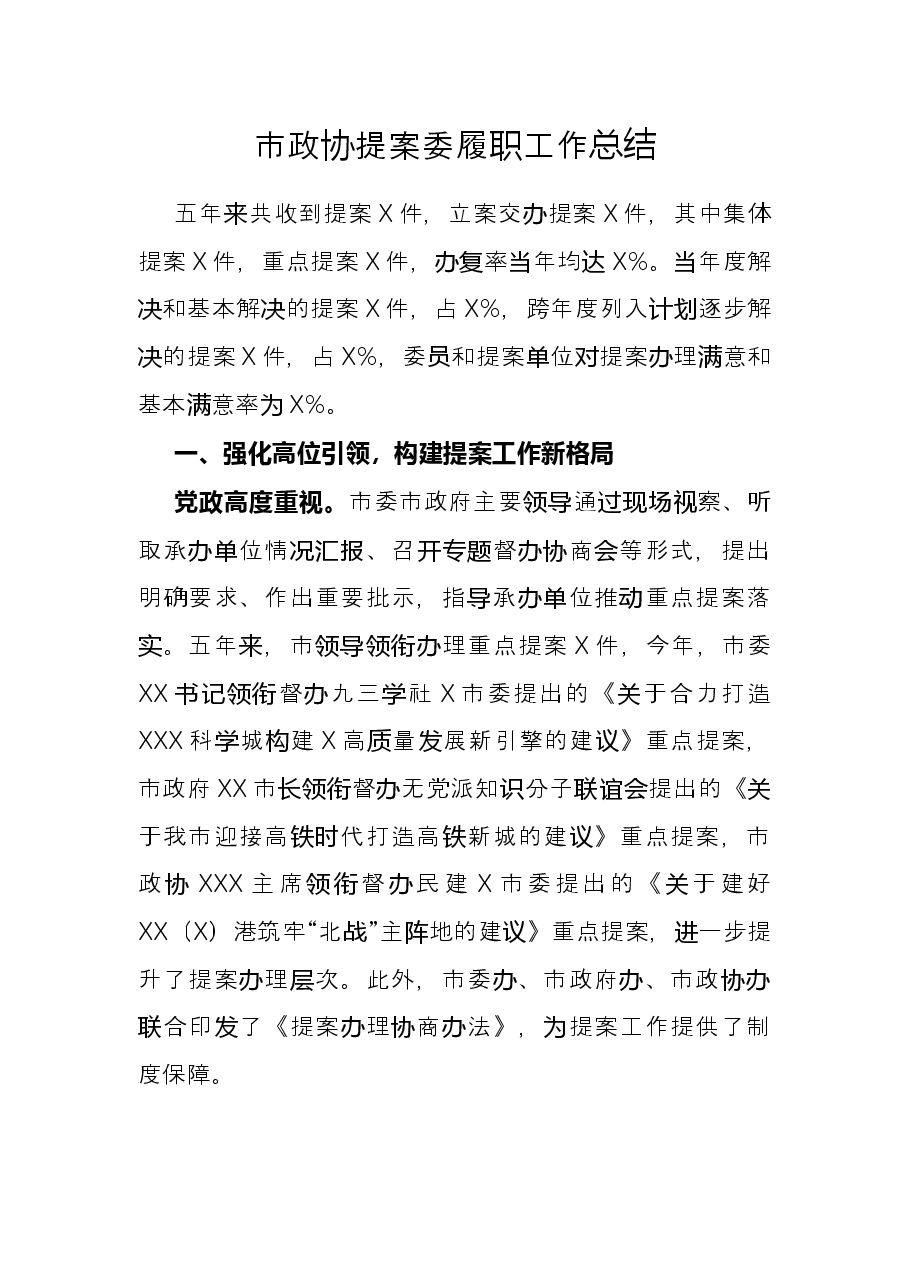 市政协提案委履职工作总结.docx,第1页预览