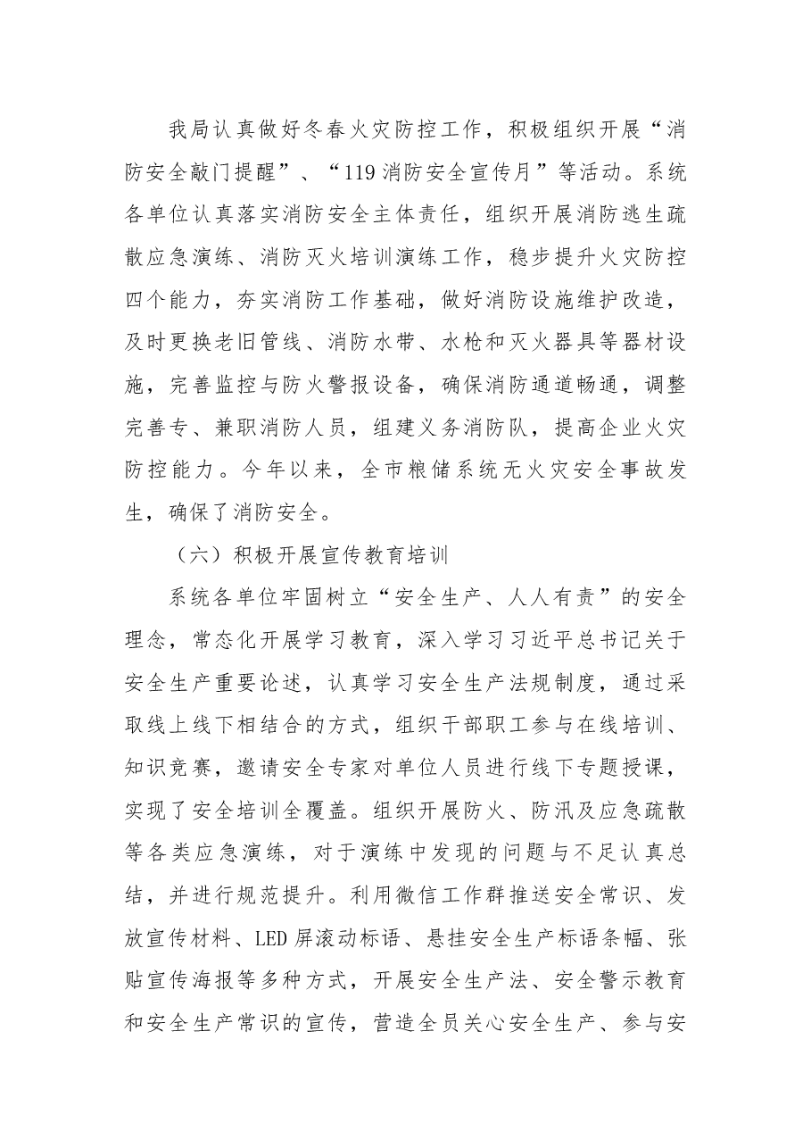 市粮食和物资储备局关于2022年度安全生产工作总结和2023年度工作安排的报告.docx,第4页预览
