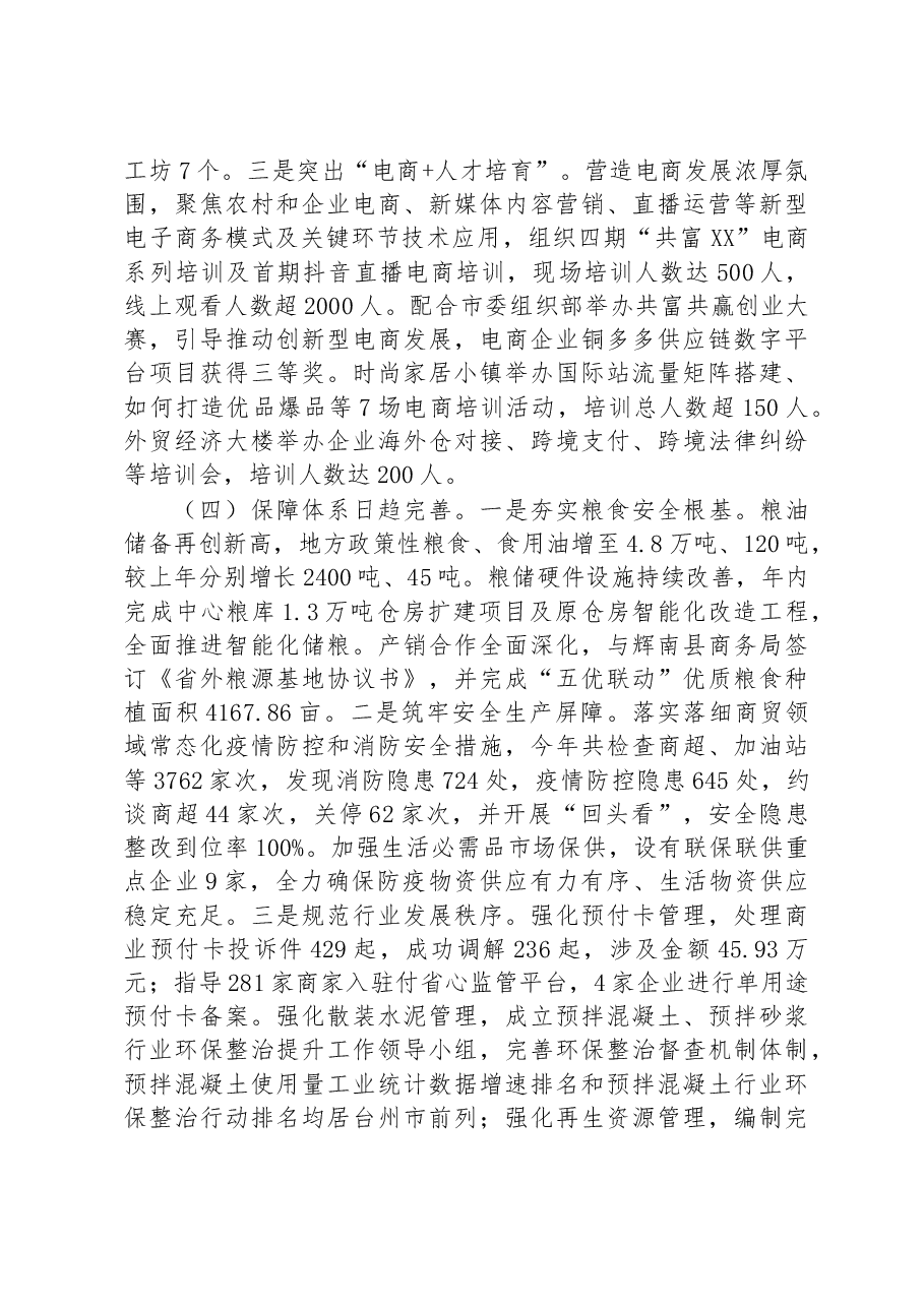 市商务局2022年度工作总结及2023年度工作计划.docx,第4页预览