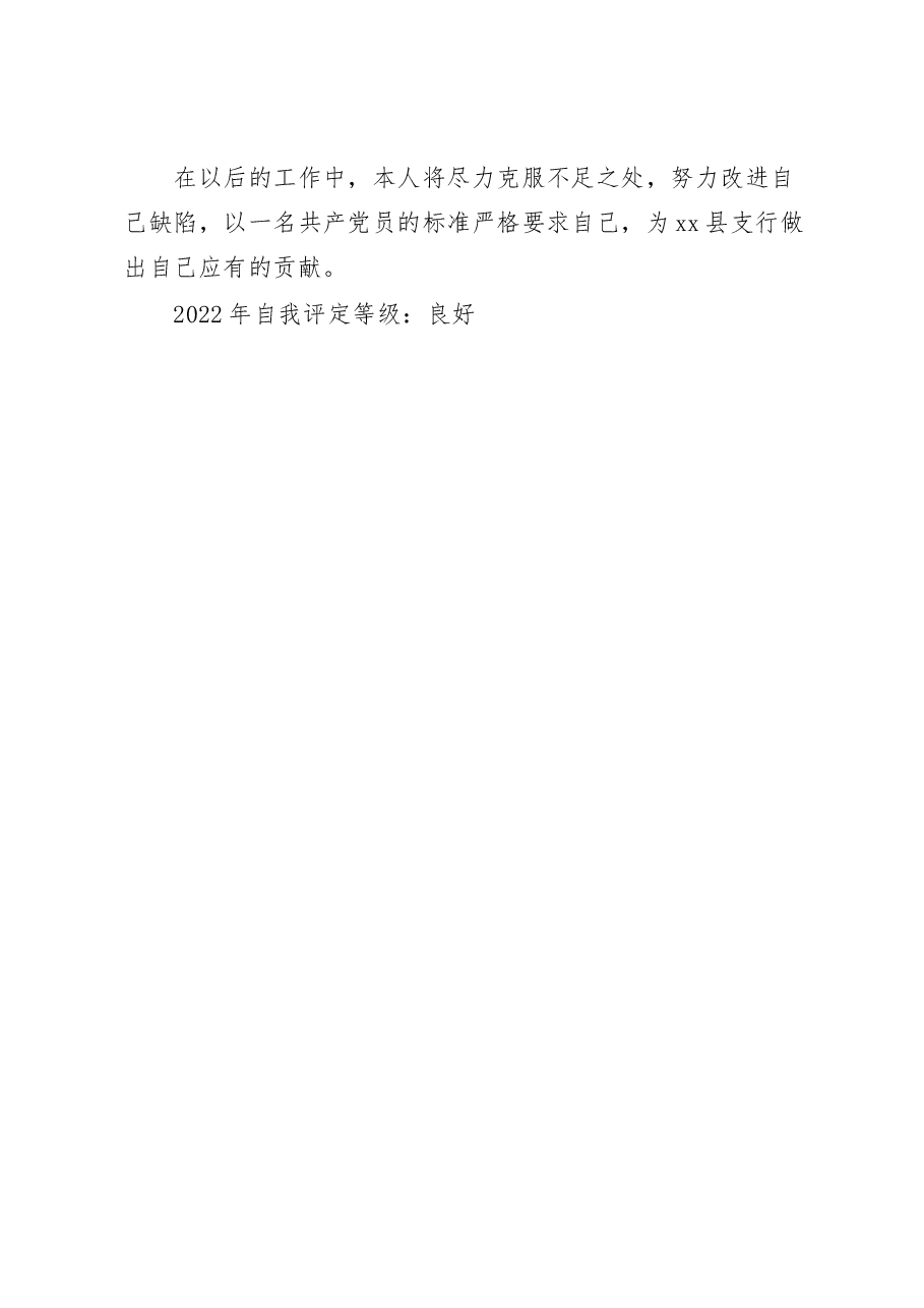 银行党员个人工作总结范文个人自评报告.docx,第3页预览