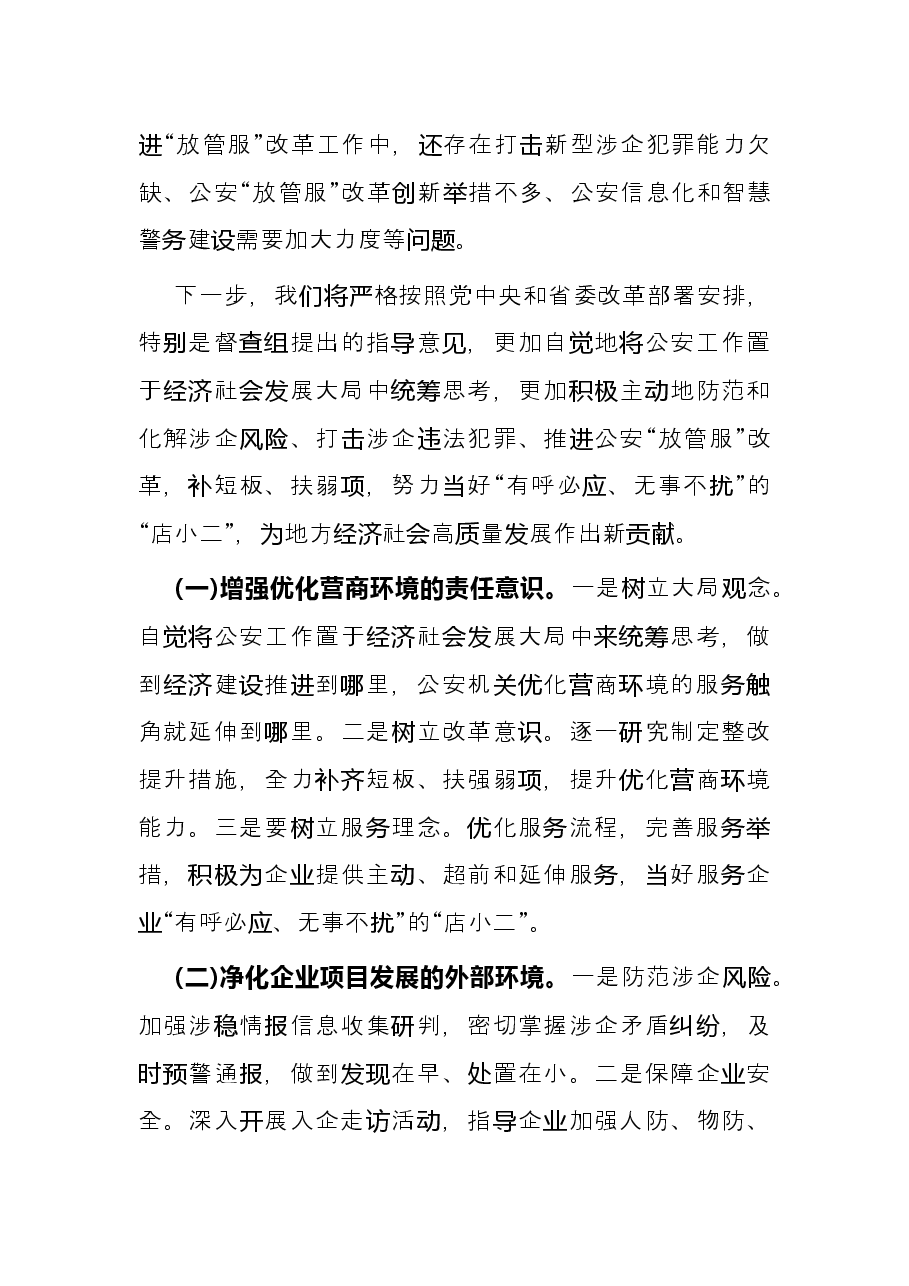 市公安局优化营商环境半年工作总结.docx,第4页预览