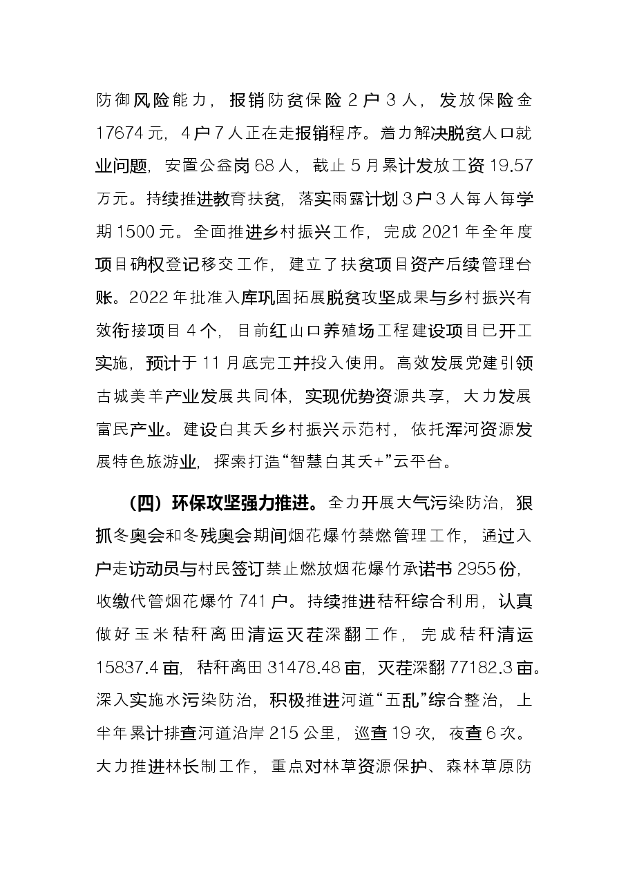 乡镇2022年上半年工作总结和下半年工作计划.docx,第3页预览
