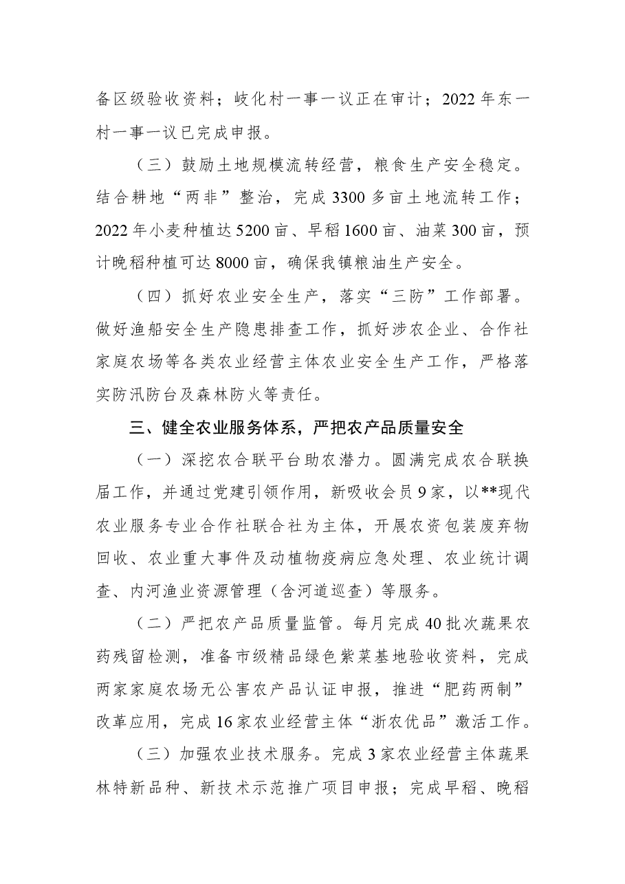 镇农办2022年上半年工作总结以及下半年工作计划.docx,第3页预览