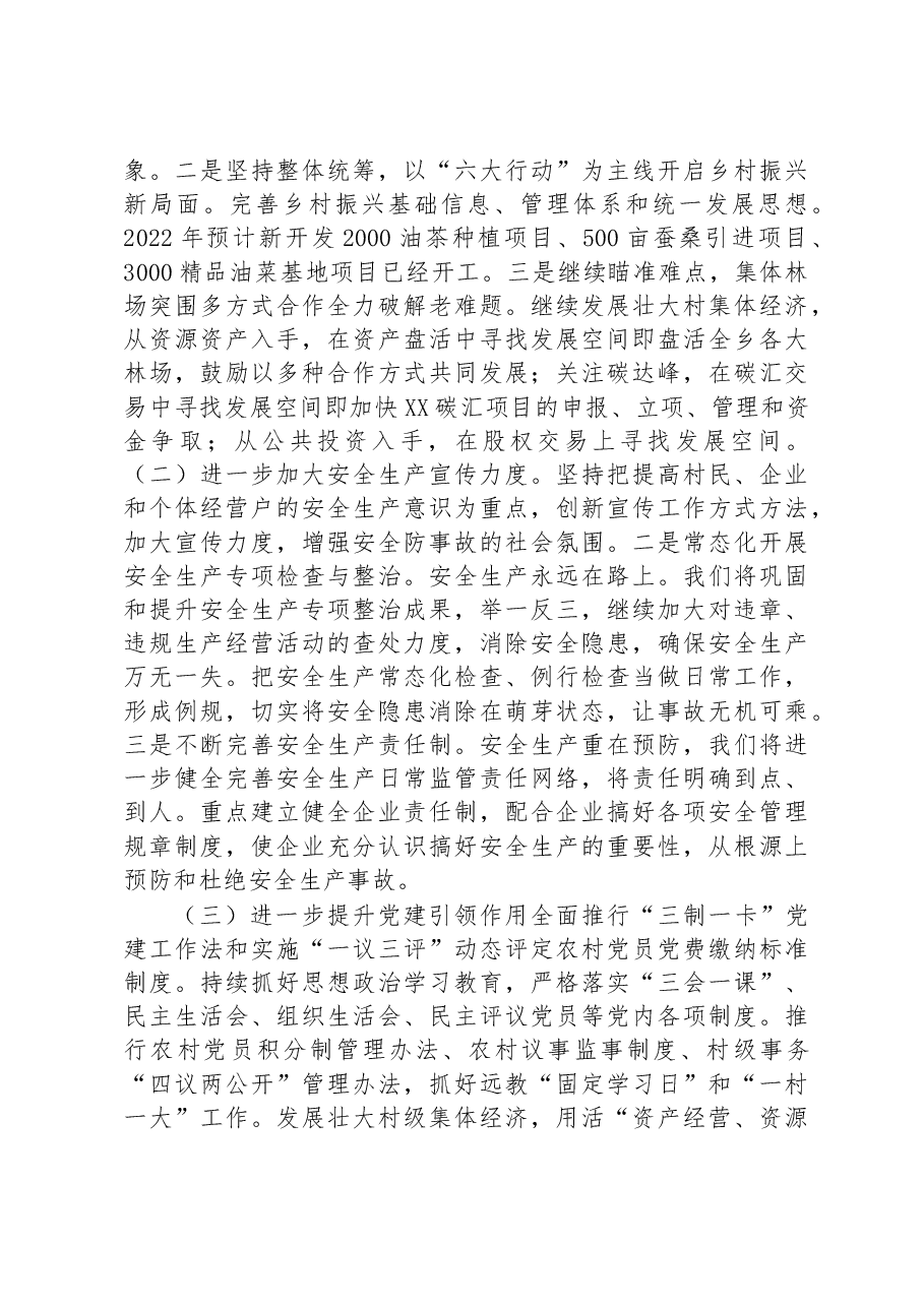 乡2022年度工作总结及2023年工作计划.docx，第3页预览