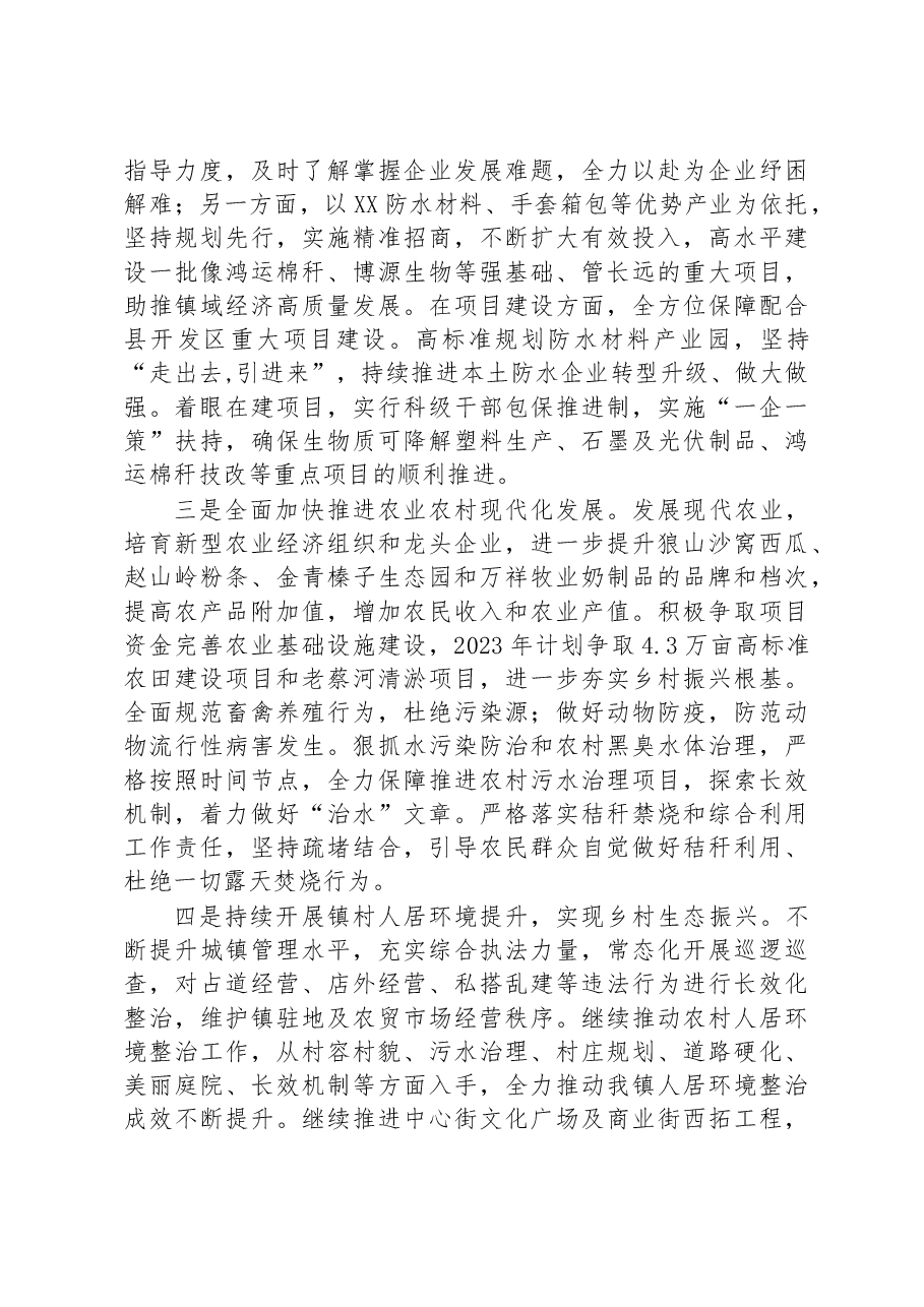 镇2022年工作总结和2023年重点工作安排.docx,第4页预览