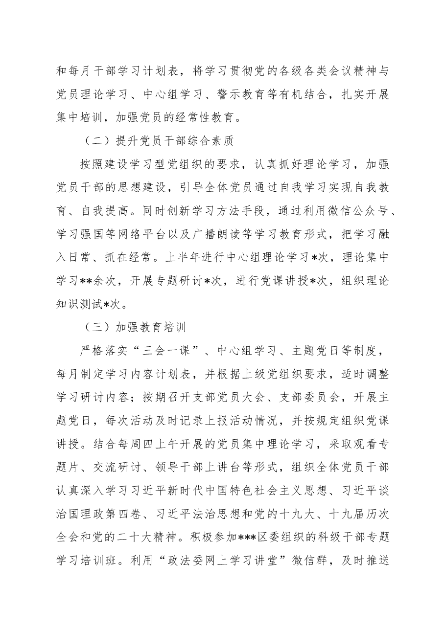 区委政法委党支部党建工作总结.docx,第2页预览