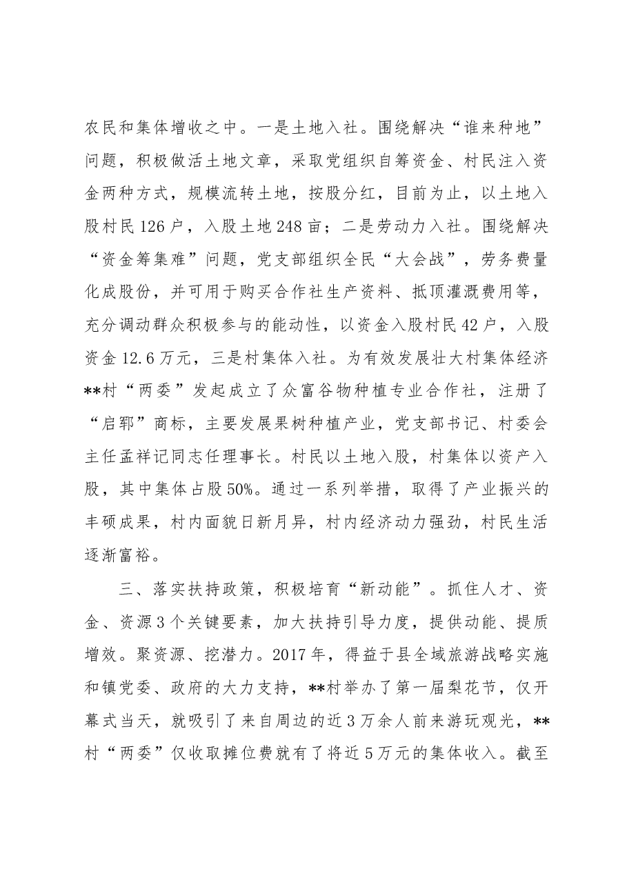 村党支部领办合作社经验交流材料.docx,第3页预览