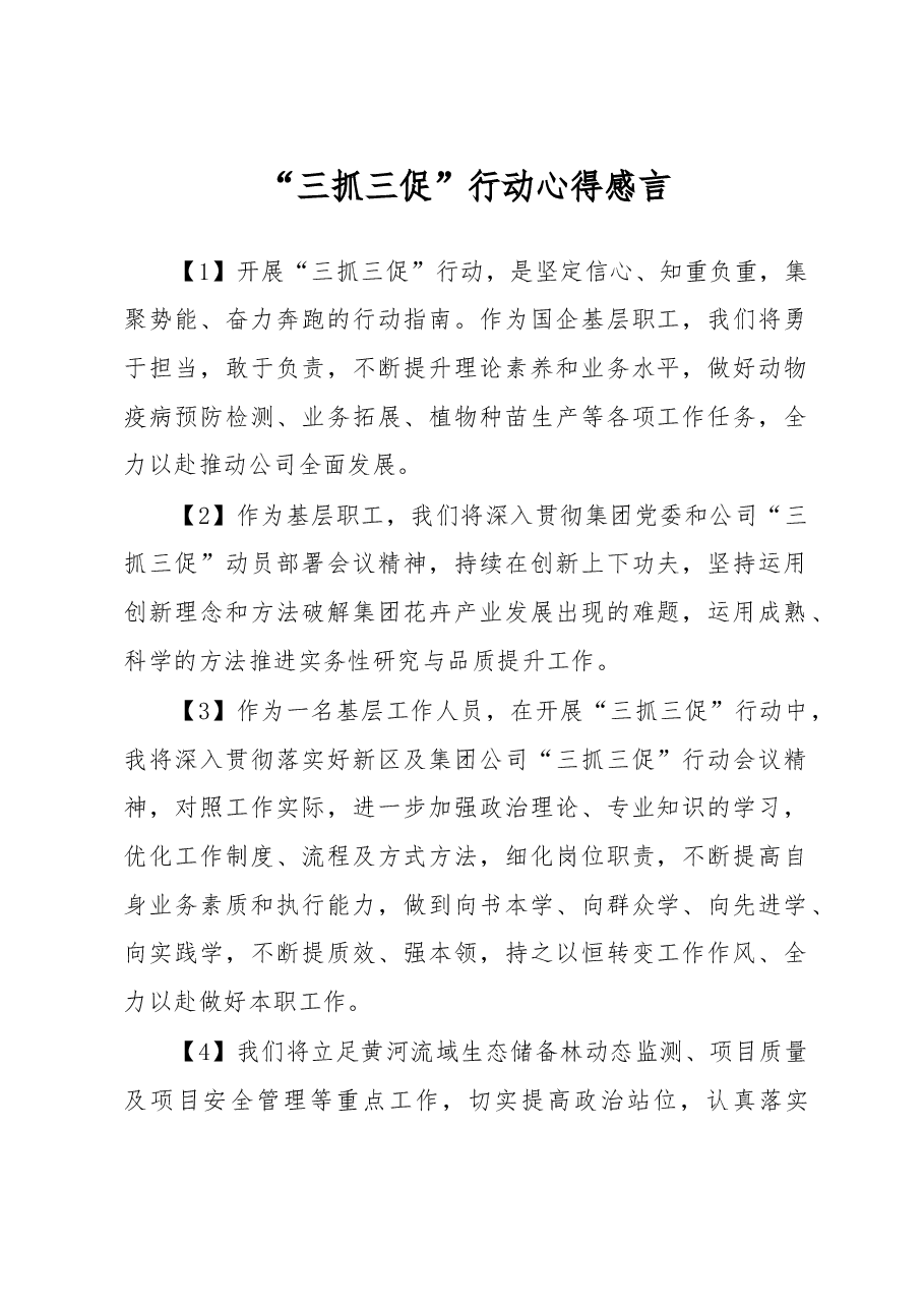 “三抓三促”行动心得感言.docx,第1页预览