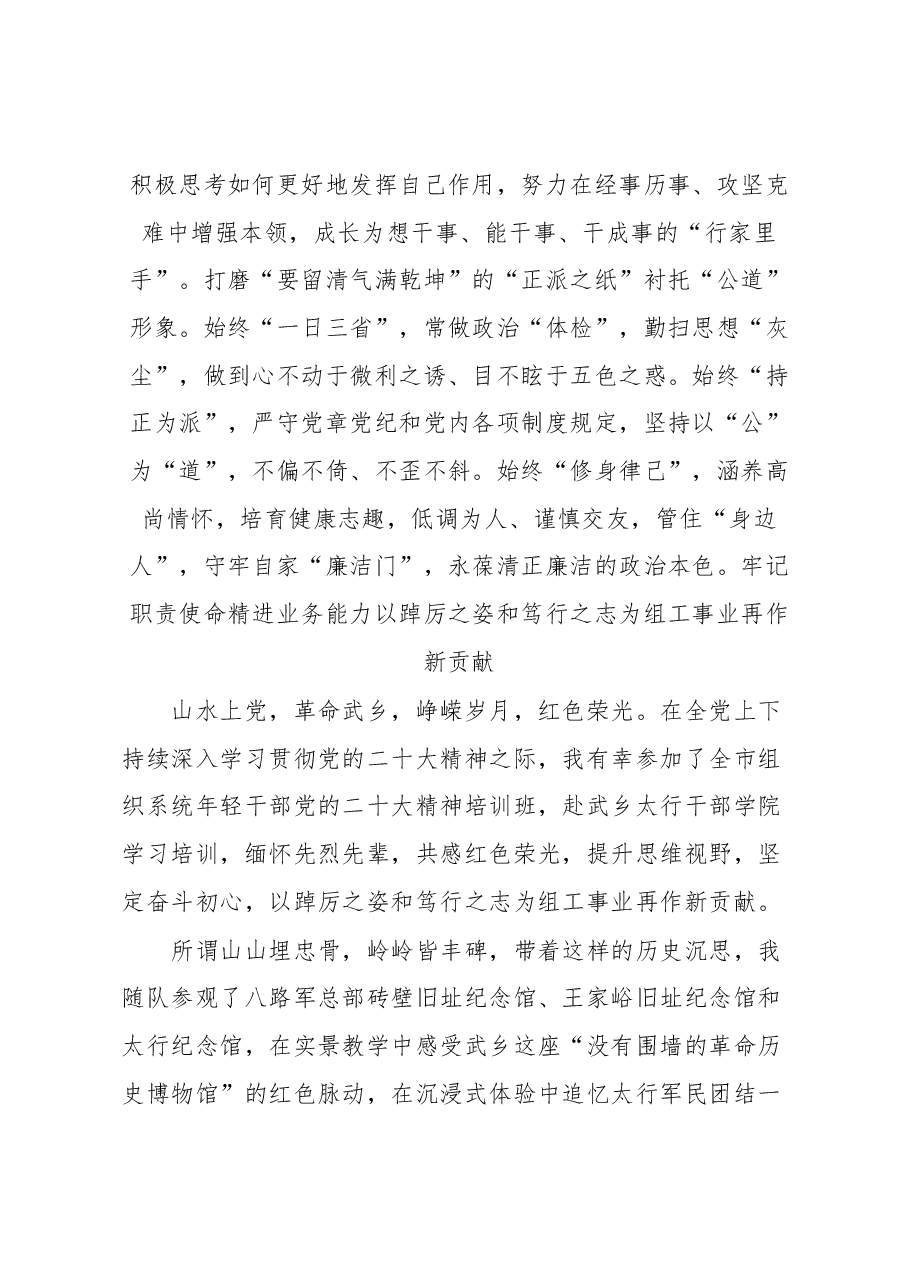 (9篇)全市组织系统年轻干部学习培训班体会汇编.docx,第4页预览