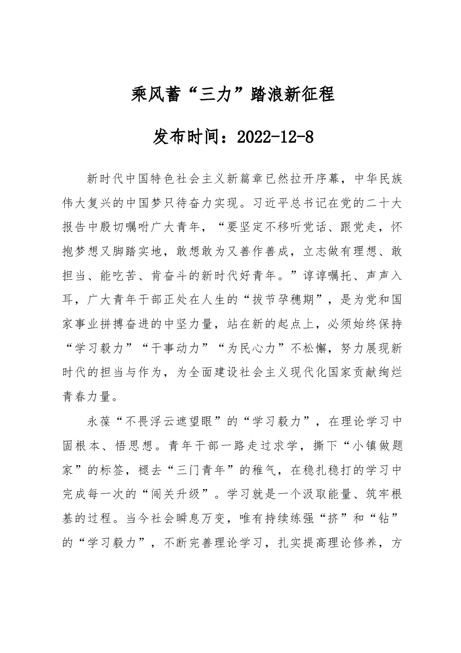 乘风蓄“三力” 踏浪新征程.docx,第1页预览