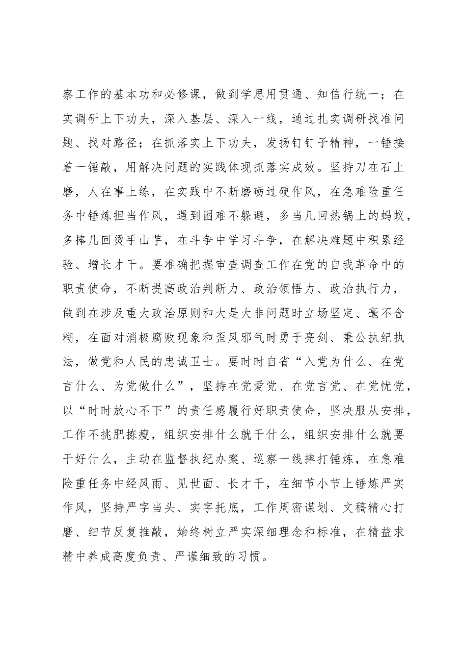 年轻纪检干部在纪检监察干部队伍教育整顿学习交流会上的研讨发言材料.docx,第4页预览