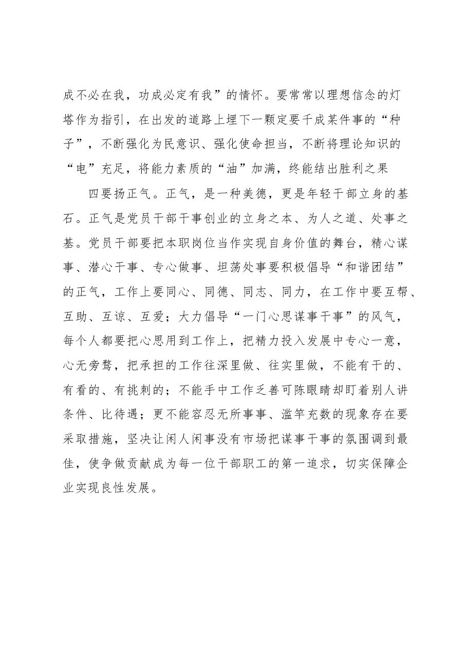年轻干部座谈发言材料:提底气、保朝气、定志气、扬正气.docx,第3页预览